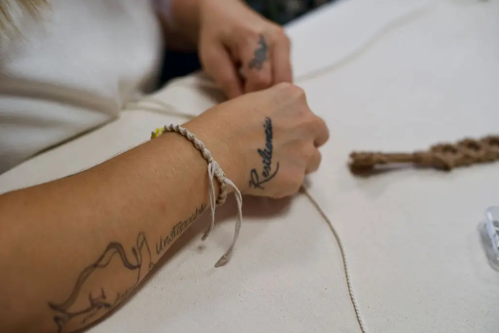 inicio del rincon del macrame (evento aluna)